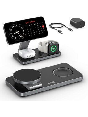 3-in-1 Foldable Wireless Charging Station for iPhone, AirPods & Apple Watch